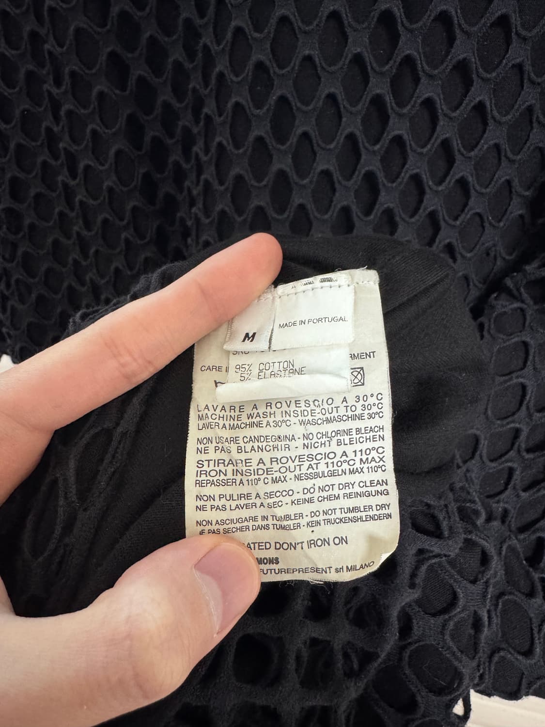 라프시몬스 레이저 컷팅 아카이브 티셔츠 상품이미지5