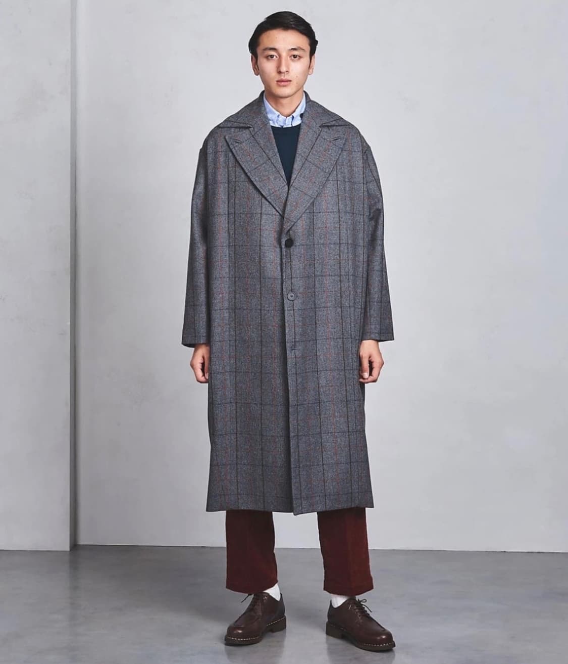 Studio Nicholson 체크 롱 코트 M 상품이미지2