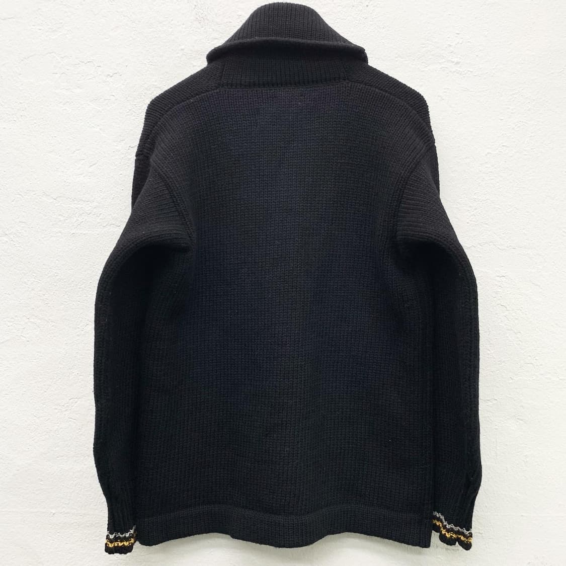 버즈릭슨 x 빔즈 블랙 숄카라 헤비니트 가디건  상품이미지3