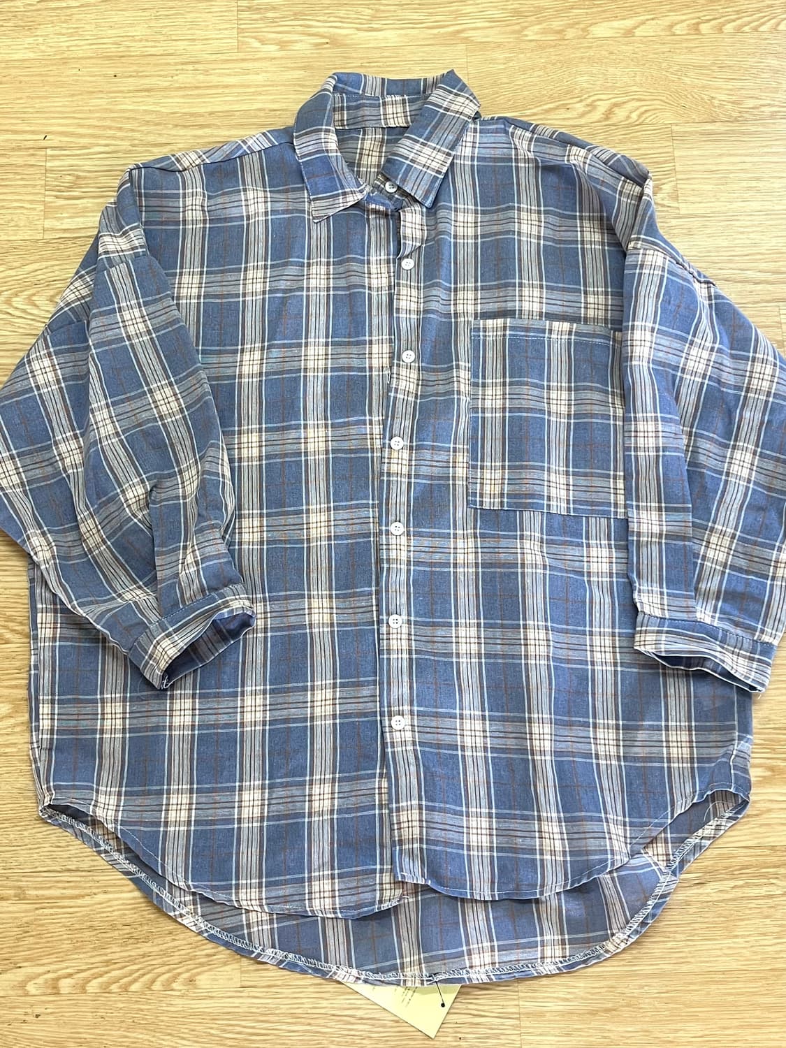 Blue check shirts 상품이미지2