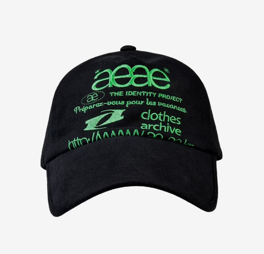 AEAE wep log ballcap [black-green] 상품이미지1