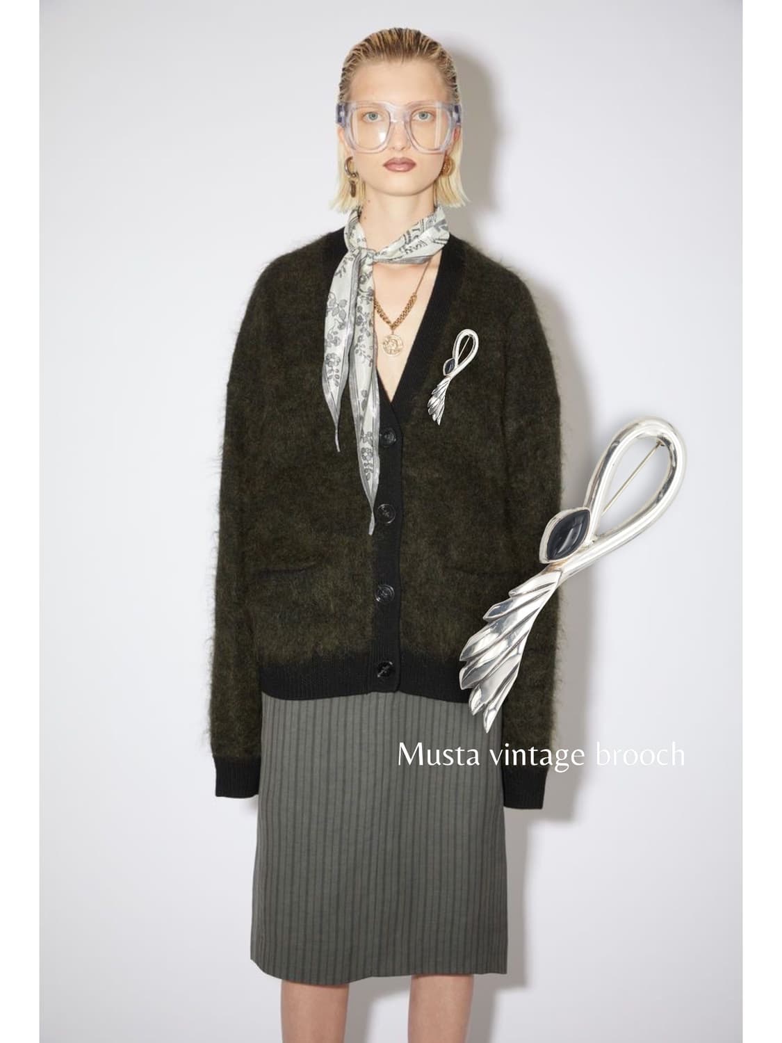 Black onyx brooch 상품이미지9