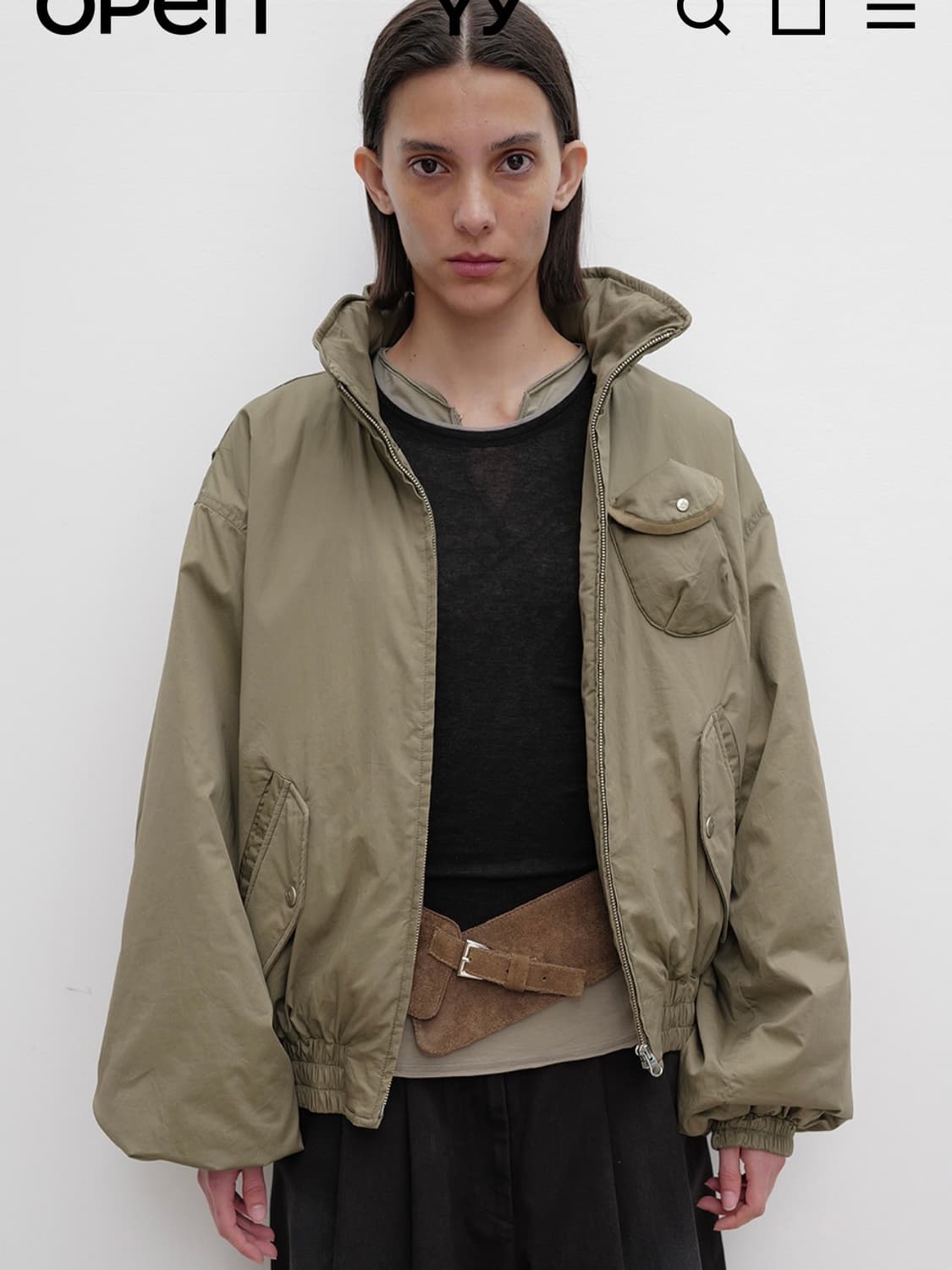 오픈와이와이 COTTON CARGO BOMBER, KHAKI 상품이미지1