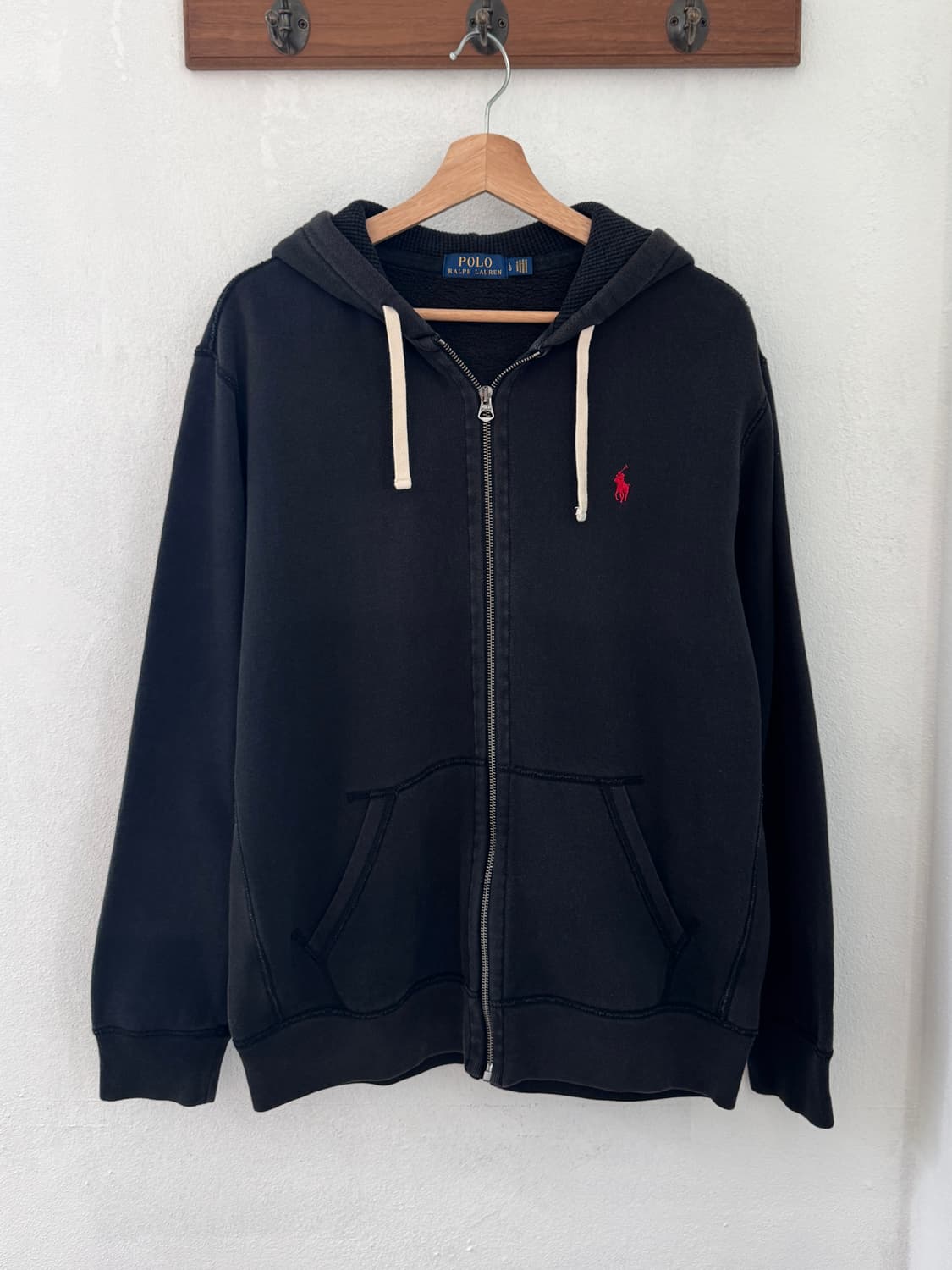 폴로 블랙 후드집업 상품이미지2