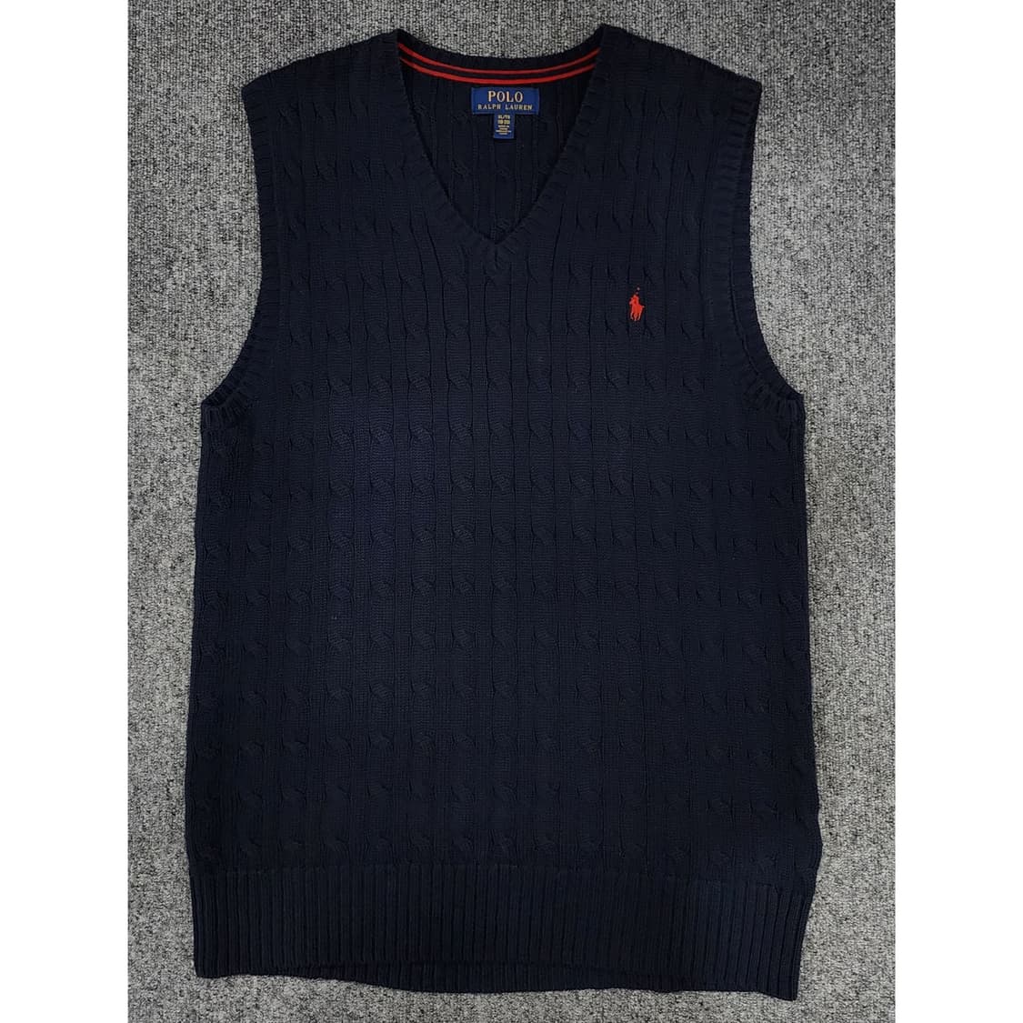 폴로 랄프로렌 케이블 니트 코튼 스웨터 베스트 조끼 XL 상품이미지1