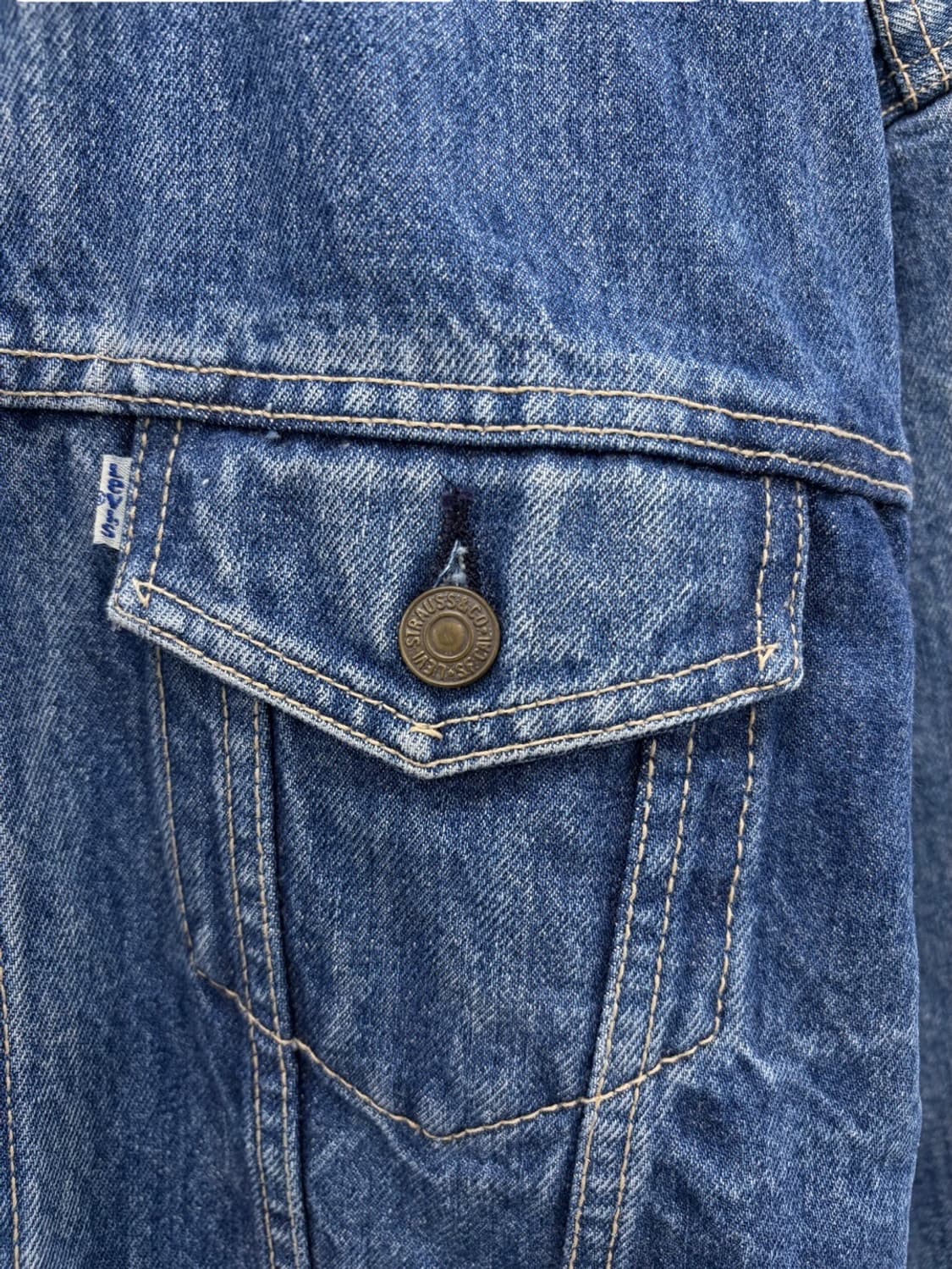 90s 리바이스 674 데님자켓 화이트블루탭 (L~2XL) 상품이미지4