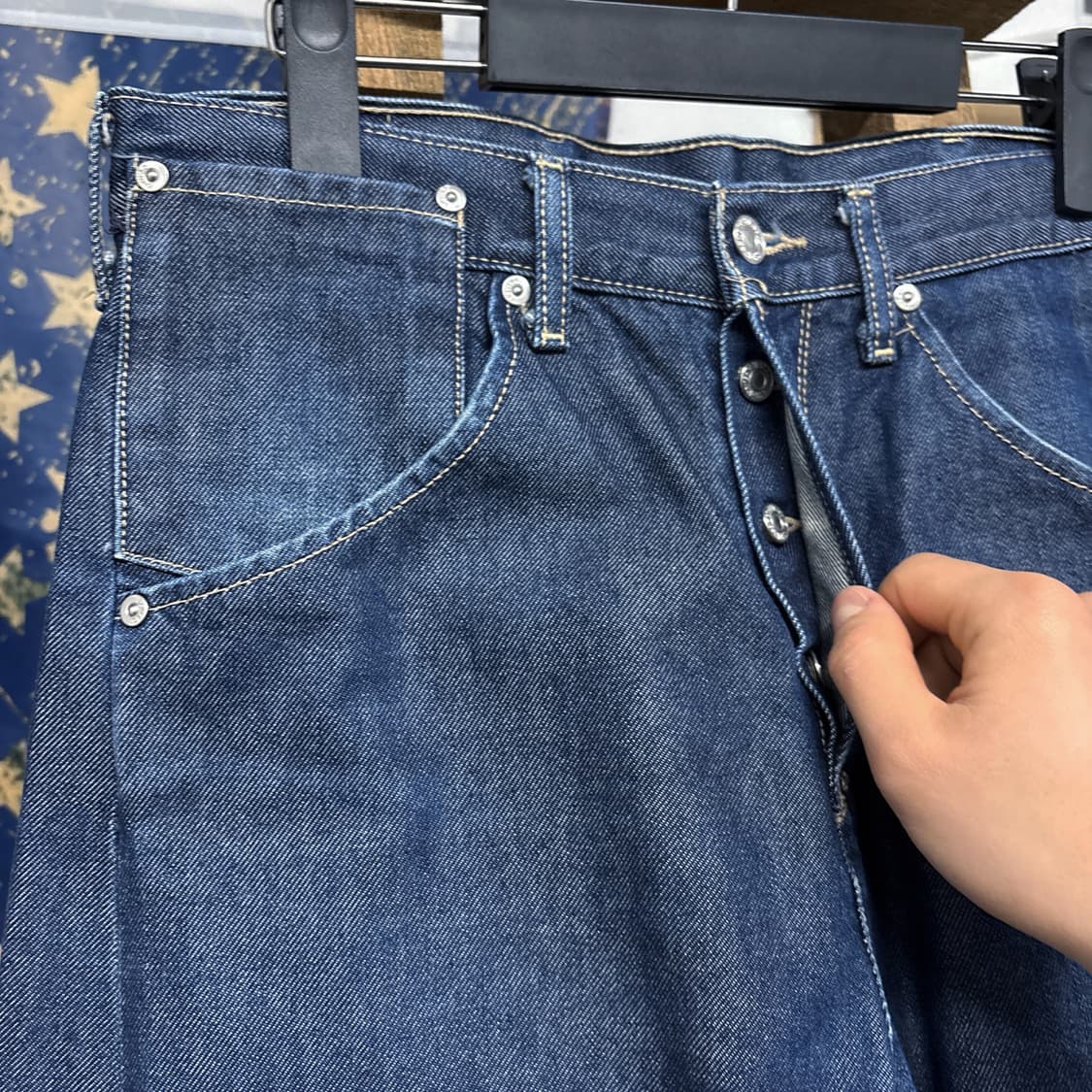 00s 리바이스 3D 커브드 생지 데님팬츠 백스트랩 원포켓 N547 상품이미지6
