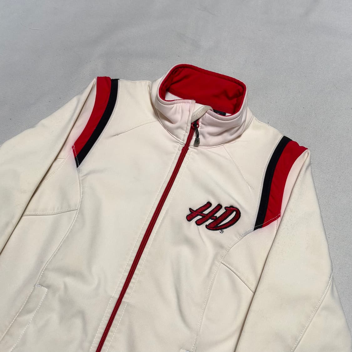 XS 할리데이비슨 여성용 빅 레터링 로고 레이싱 집업 자켓 상품이미지1