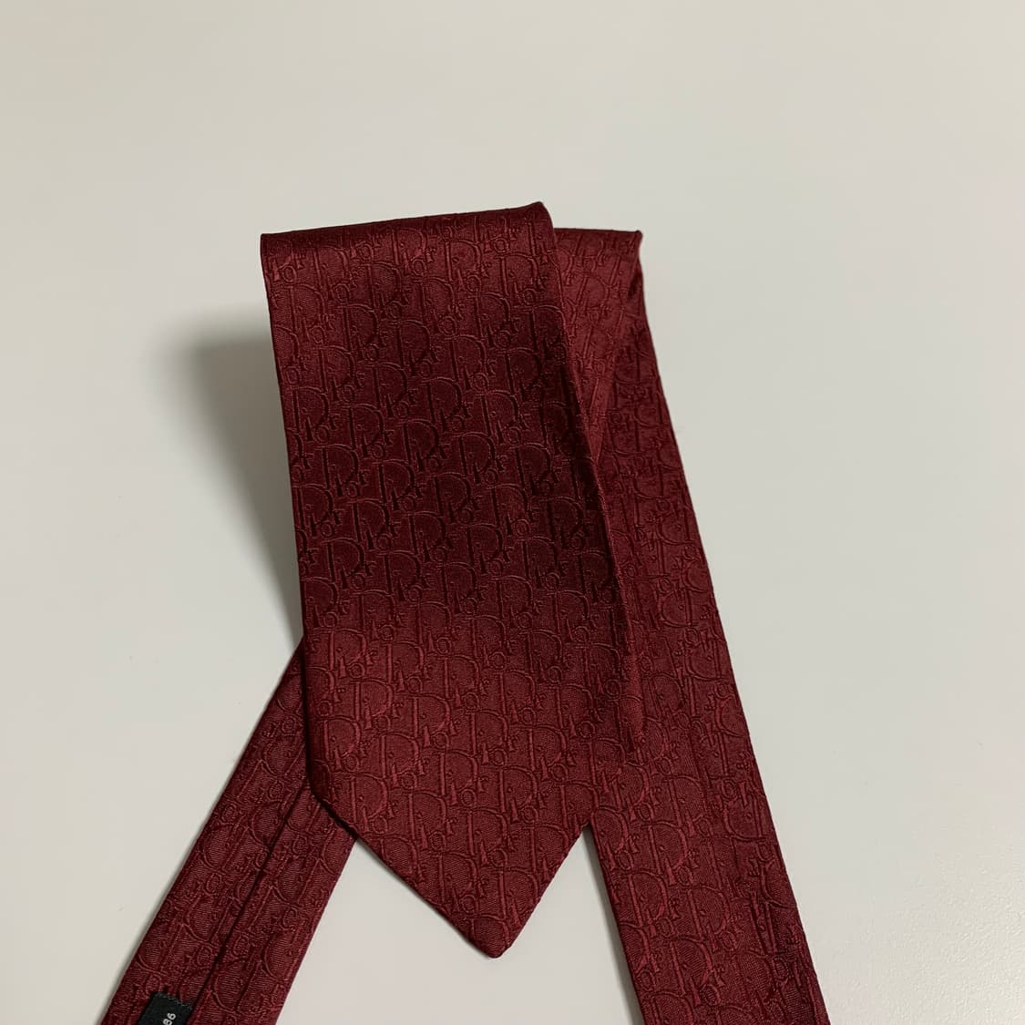 디올(Dior) 오블리크 넥타이 명품 100실크 버건디 최상급 8.3cm 상품이미지9