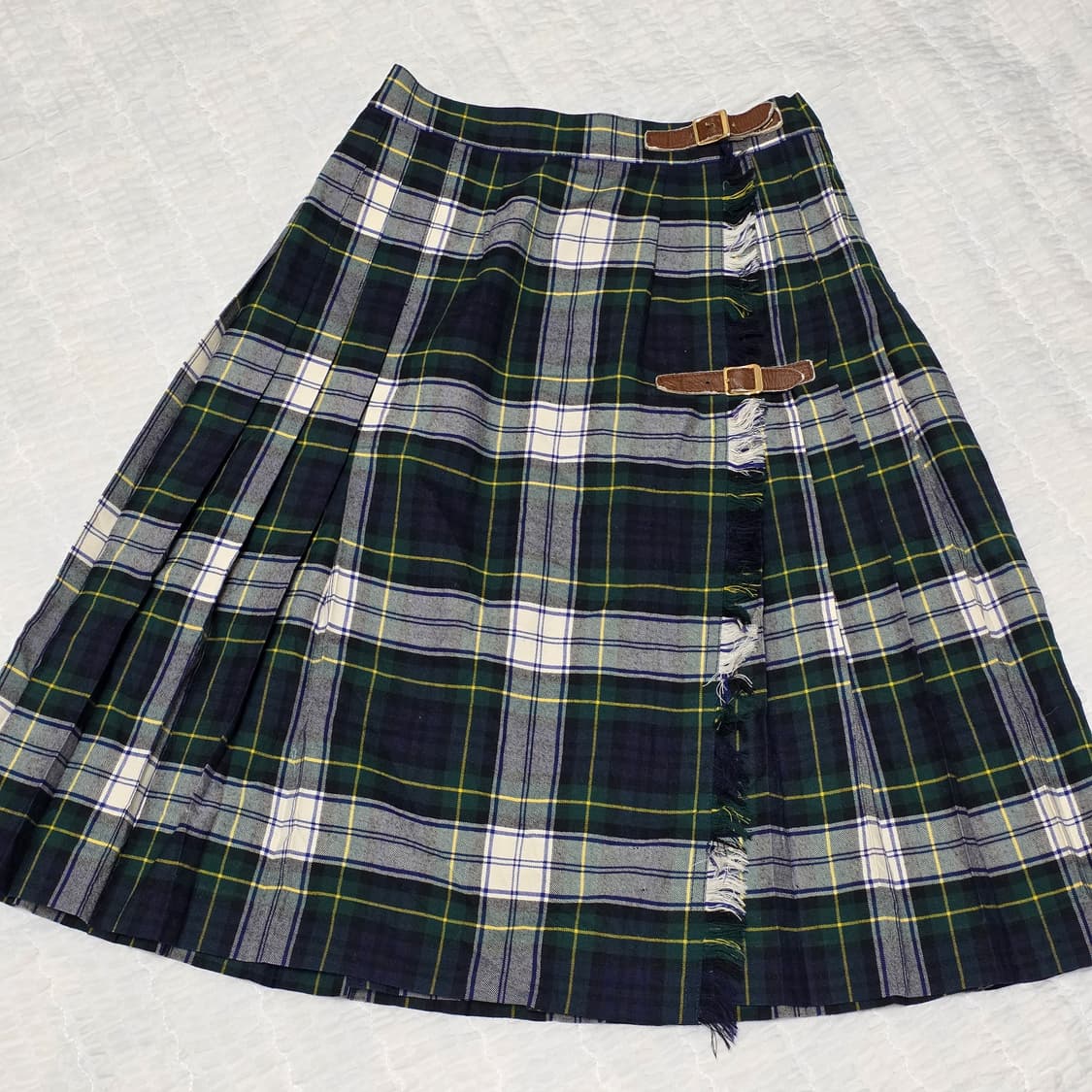 모리걸st 그린 타탄체크 플리츠 킬트 스커트 상품이미지1