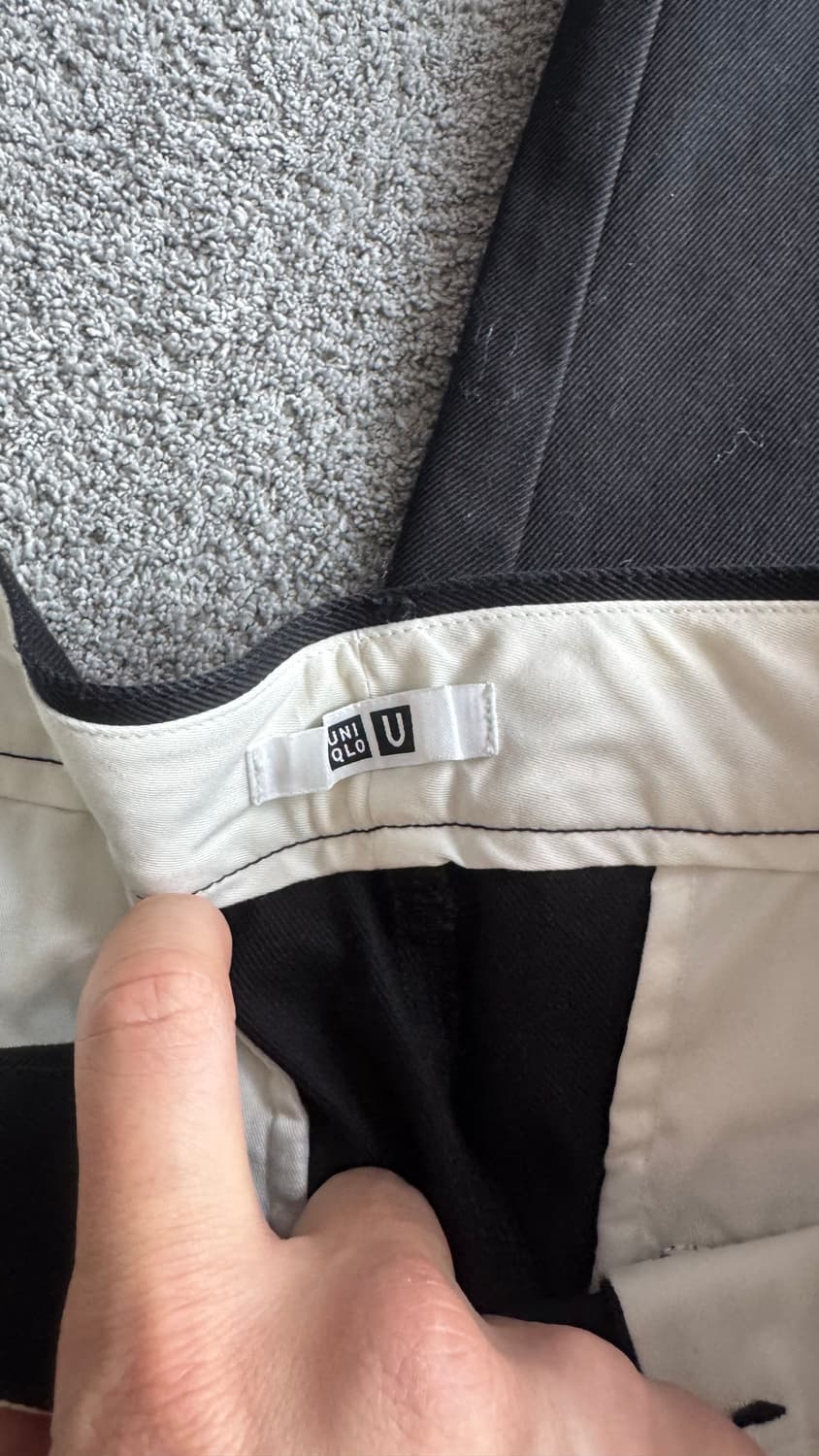 유니클로 U 블랙 와이드 팬츠 79cm 상품이미지3