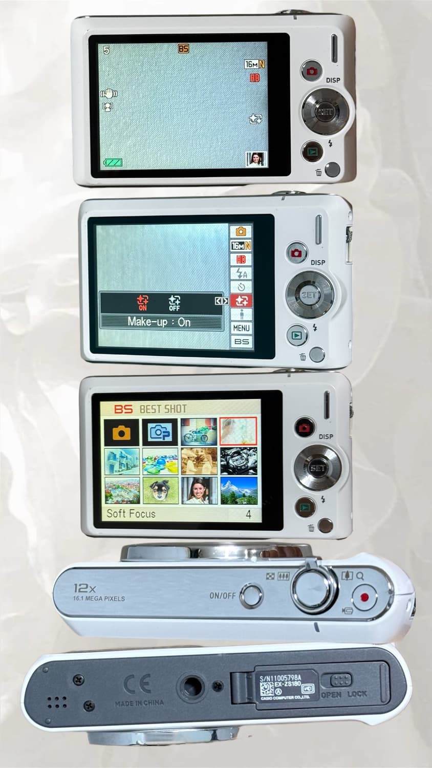 소프트포커스!) 카시오 엑슬림 EX-ZS180 디카 빈티지 캠코더 /캐논 상품이미지2