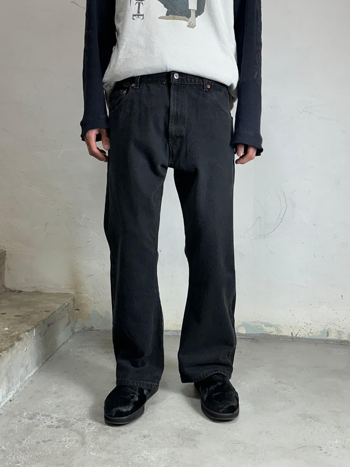 00's 빈티지 리바이스 517 블랙 부츠컷 플레어진 상품이미지1