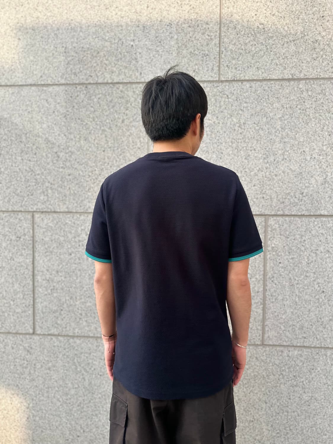 프레드 페리 팁드 커프 피케 라운드 티셔츠 상품이미지4