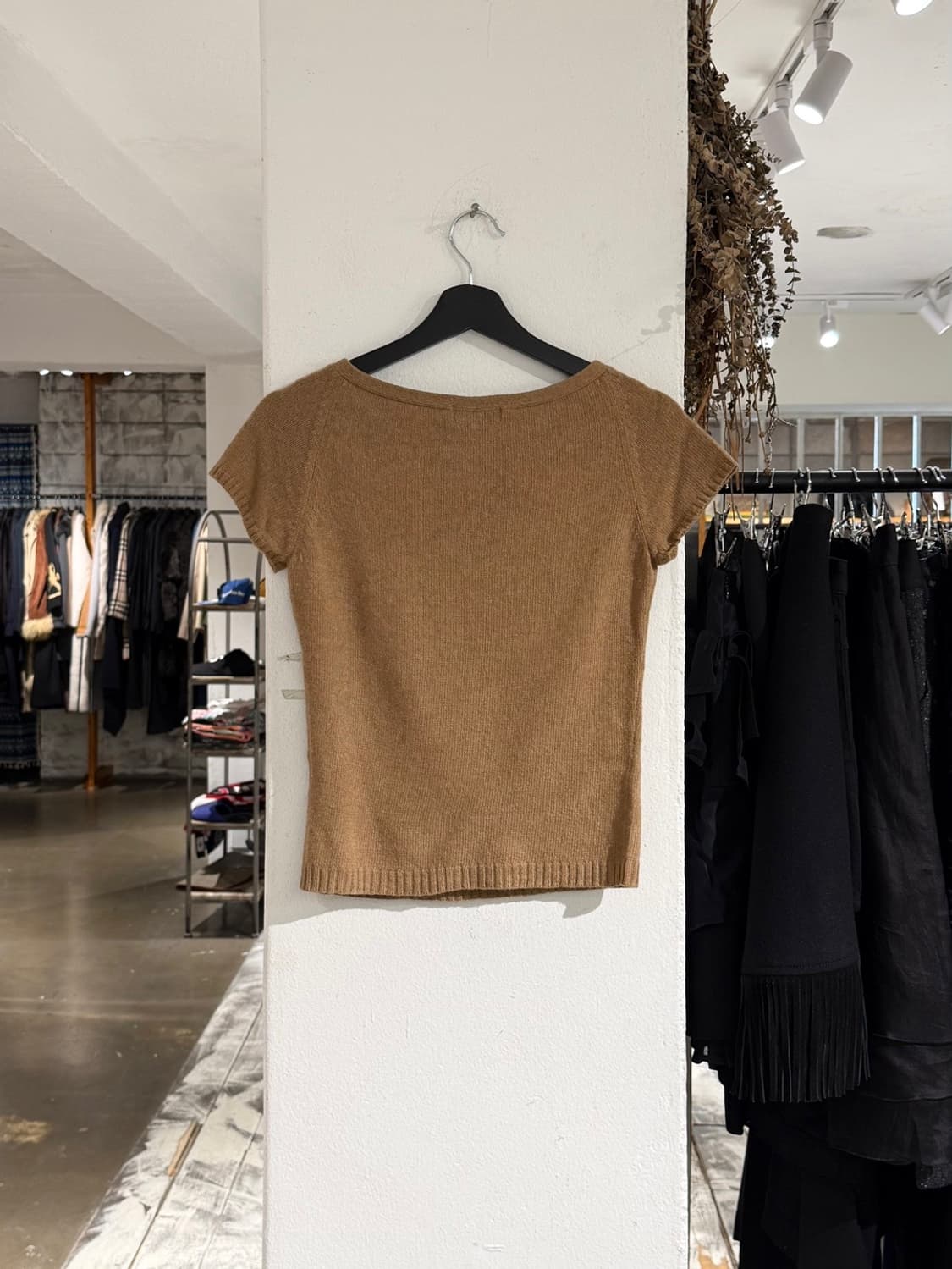 버버리 베이지 울 블렌드 하프 니트 상품이미지6