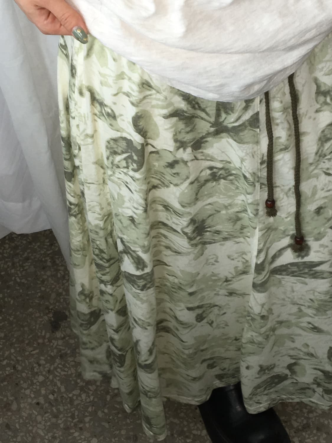 ✷ Green Floral Long Skirt 상품이미지5