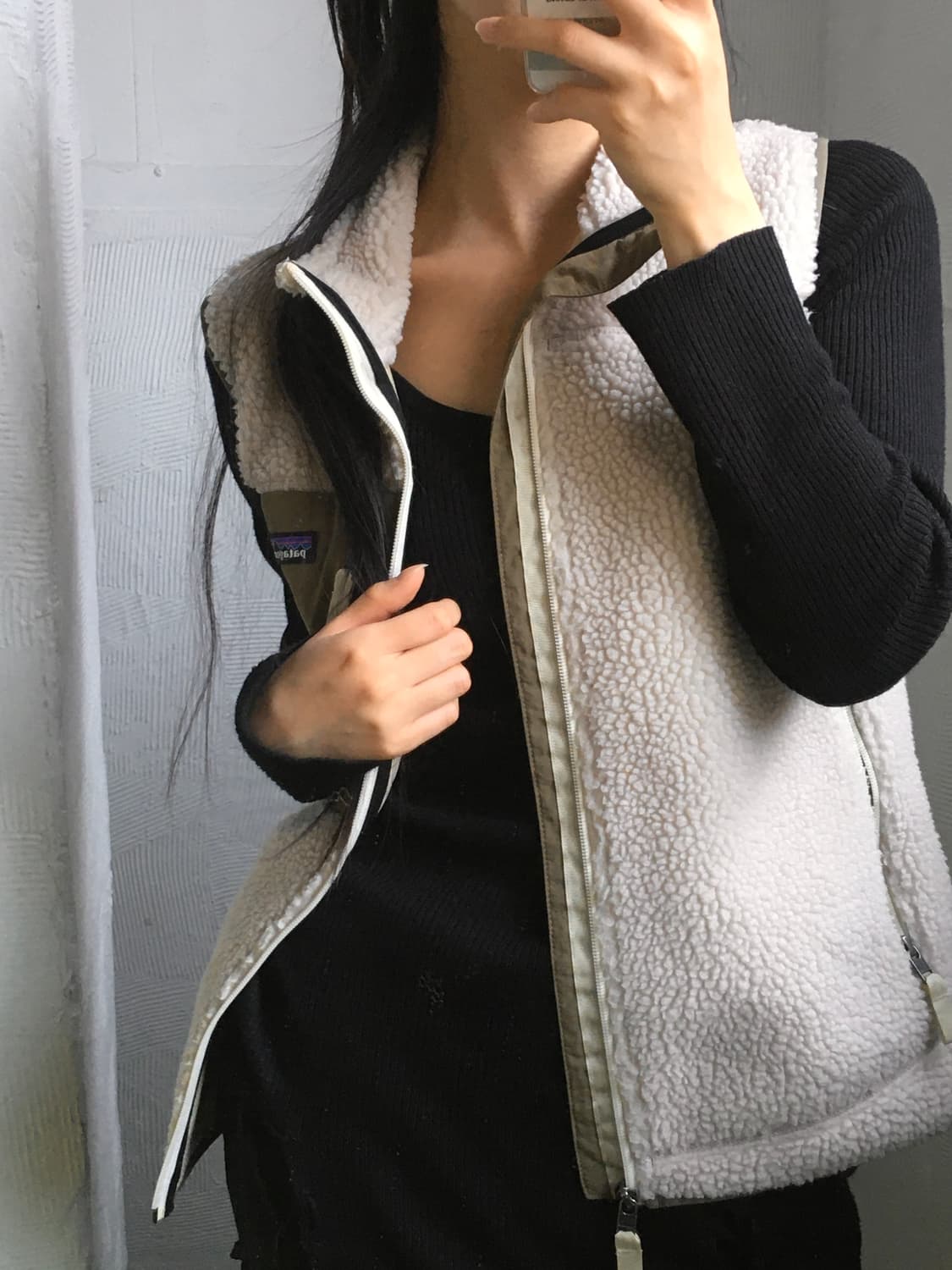 Patagonia 파타고니아 베이지 컬러 레트로 플리스 베스트  상품이미지4