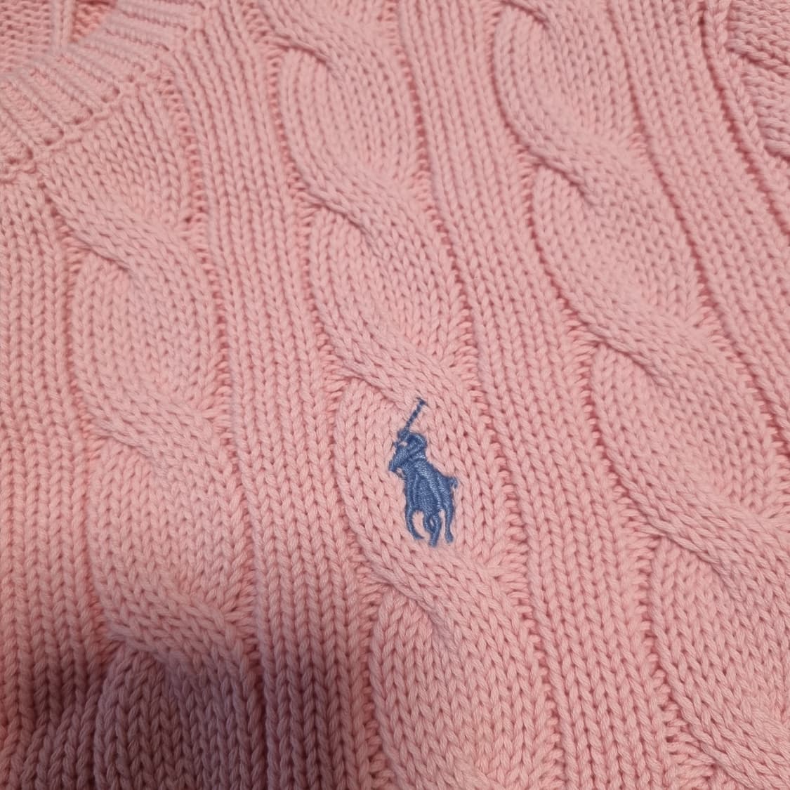 폴로 랄프로렌 꽈배기 핑크 가디건 상품이미지2