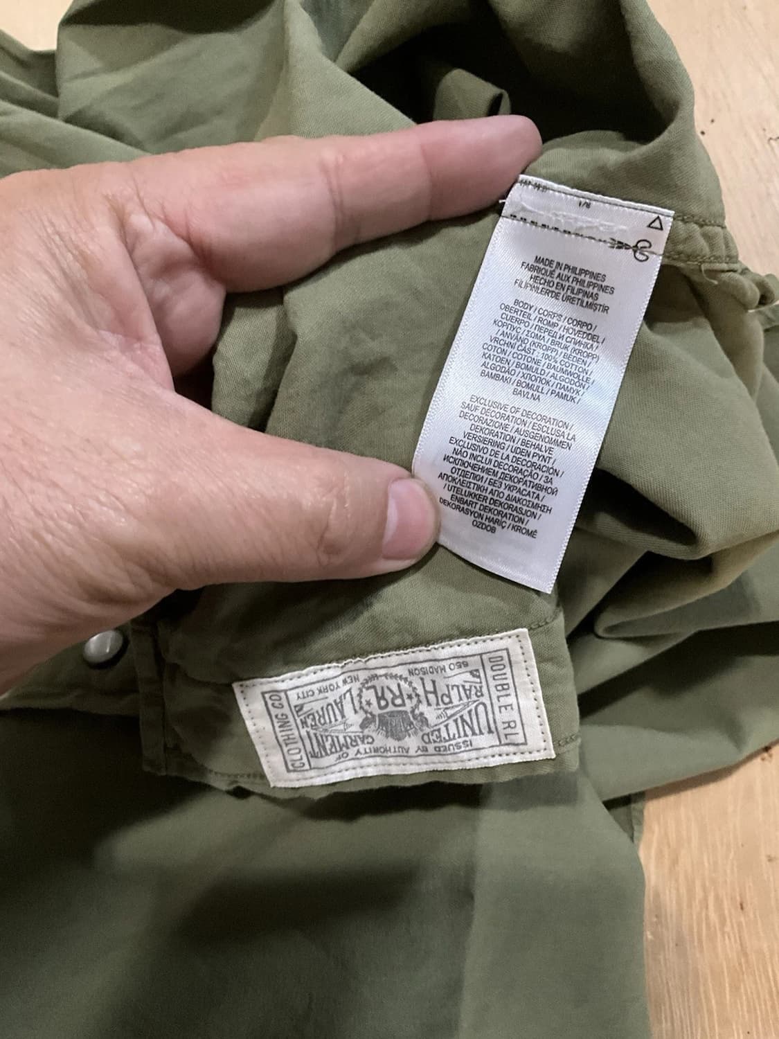 RRL 더블알엘 버팔로 웨스턴 셔츠 올리브 그린 상품이미지3