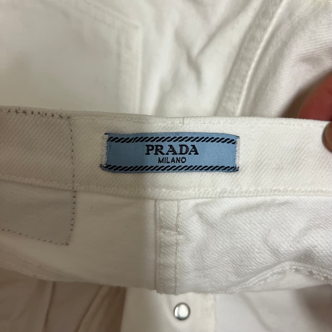 프라다 불 데님쇼츠 화이트 Size.26(XS) 상품이미지5