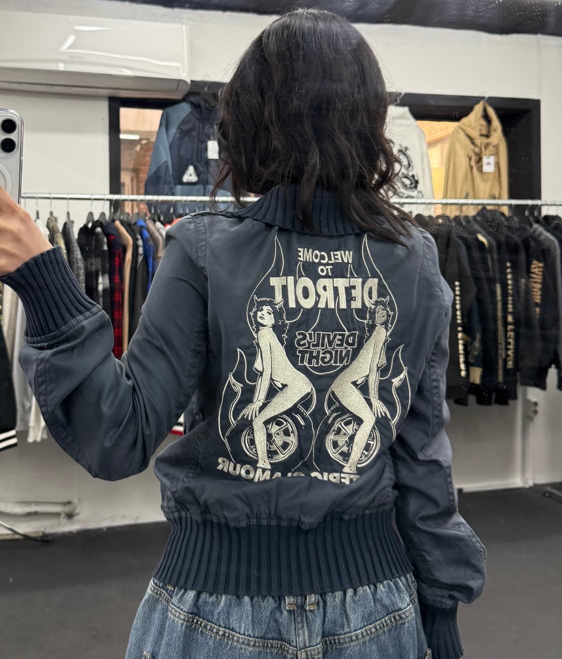 히스테릭 글래머 디트로이트 블루종 자켓 상품이미지1