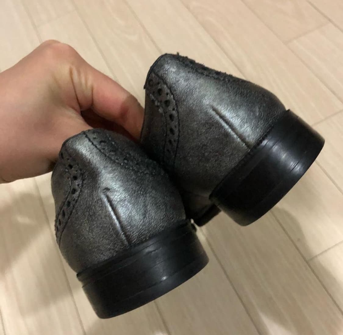 225 칼발 230 새상품 스튜어트와이트먼 포인티드토 레이스업 로퍼 구두 상품이미지7