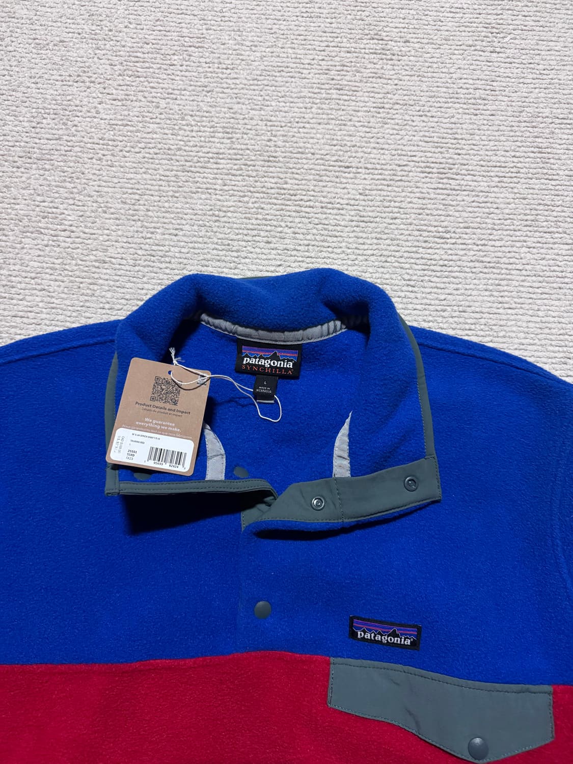 파타고니아 라이트웨이트 신칠라 블루레드 L 상품이미지3