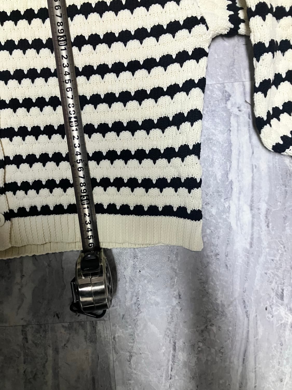 일본빈티지 올드스쿨아메카지 모리걸너드남 스트라이프코위찬니트 상품이미지4