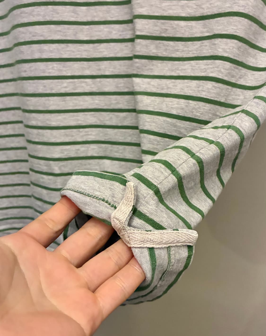 (M/100)이스트로그 코튼 스트라이프 포켓 반팔티셔츠  상품이미지6