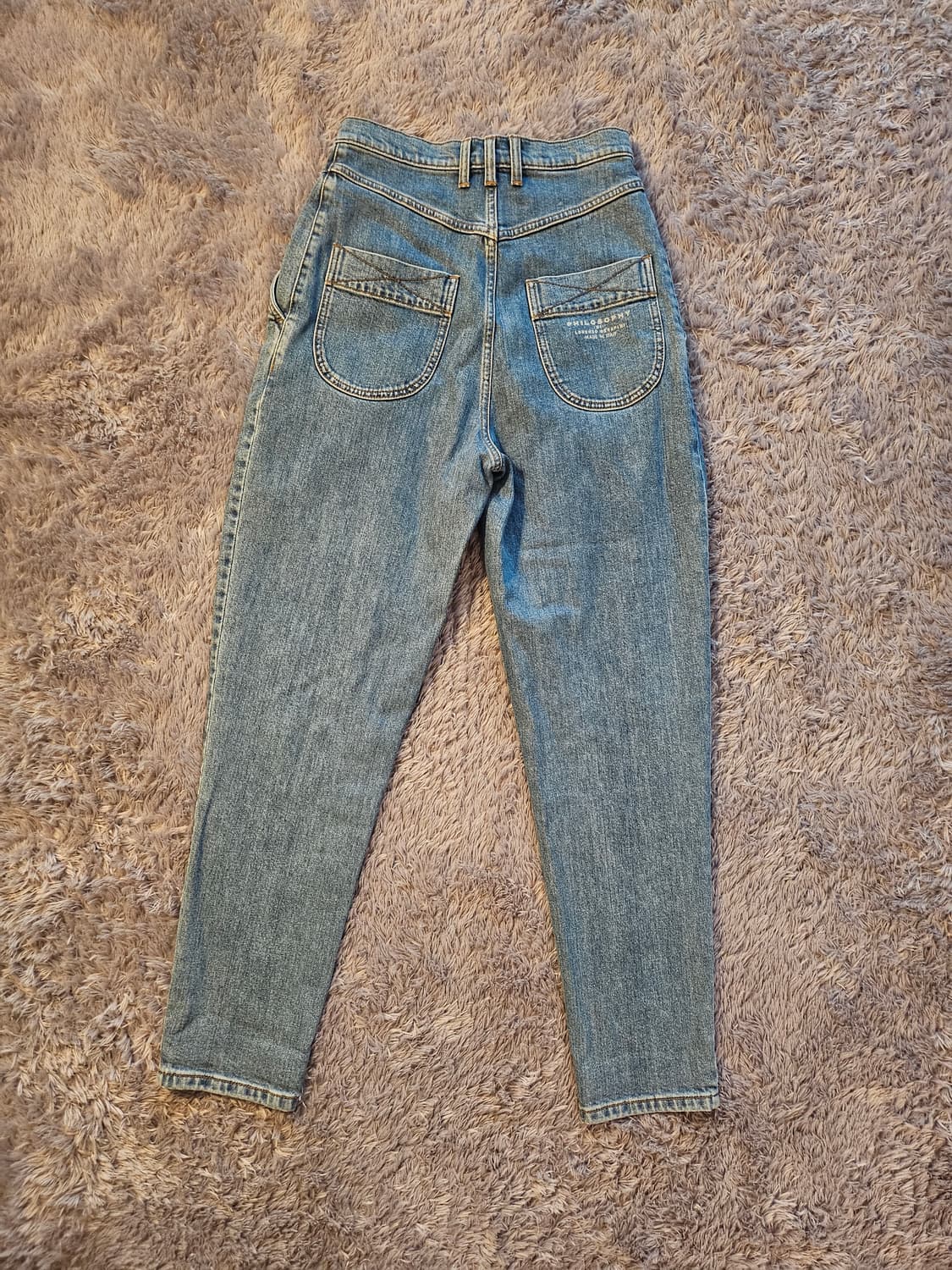 새상품/필로소피 디 로렌조 세라피니 하이라이즈 데이퍼드 중청 데님  상품이미지5