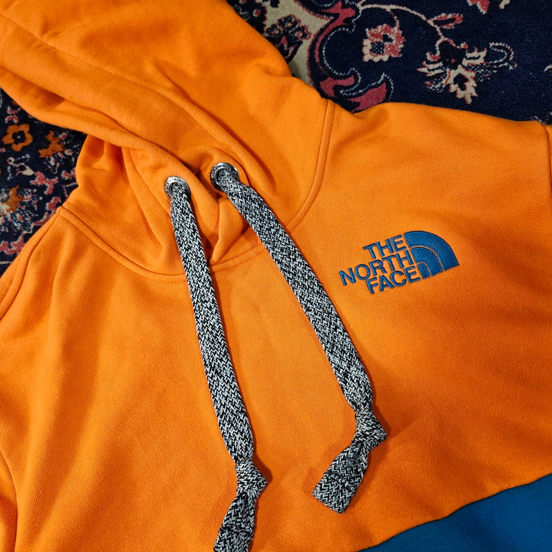 노스페이스 화이트라벨 컬러블럭 후드 티셔츠 L size 상품이미지3