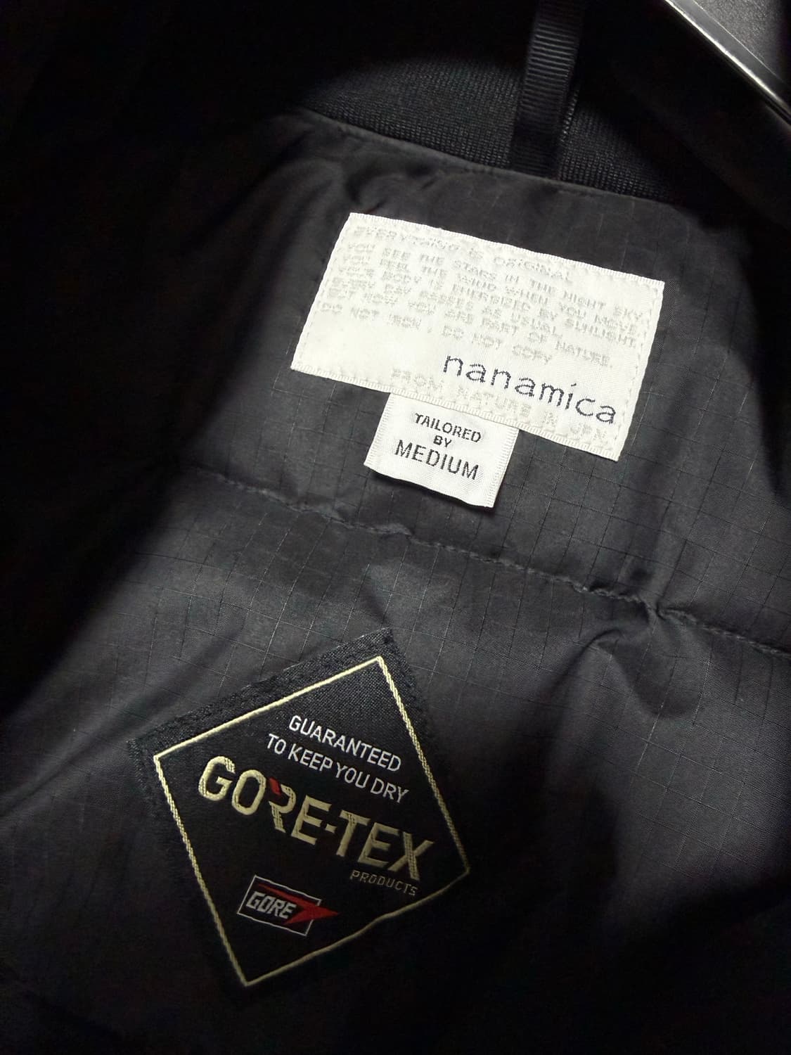 24FW 나나미카 고어텍스 숏다운 블랙 M 상품이미지3