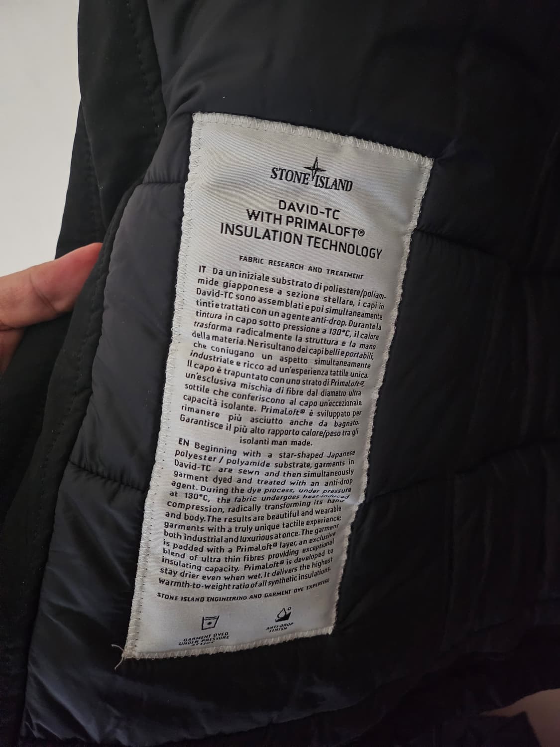 스톤아일랜드 다비드-tc 숏패딩 블랙  L(100-105) 상품이미지10