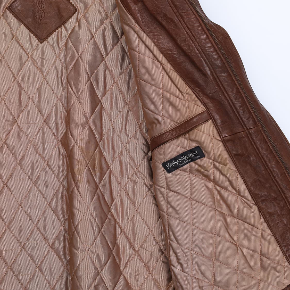 100 입생로랑 빈티지 양가죽 퍼 무스탕 가죽 자켓 4217 상품이미지5