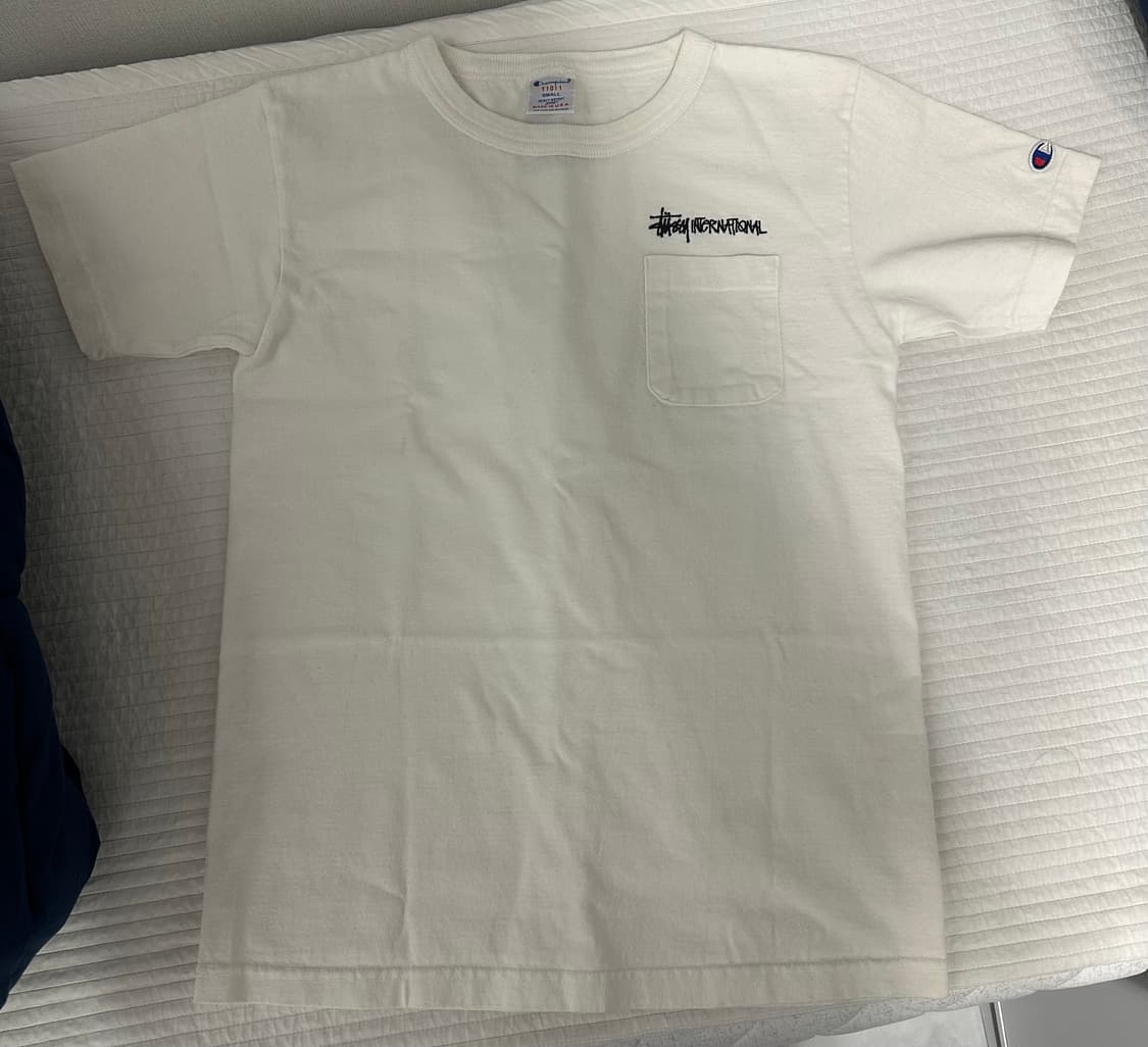 stussy x champion 콜라보 반팔 상품이미지1