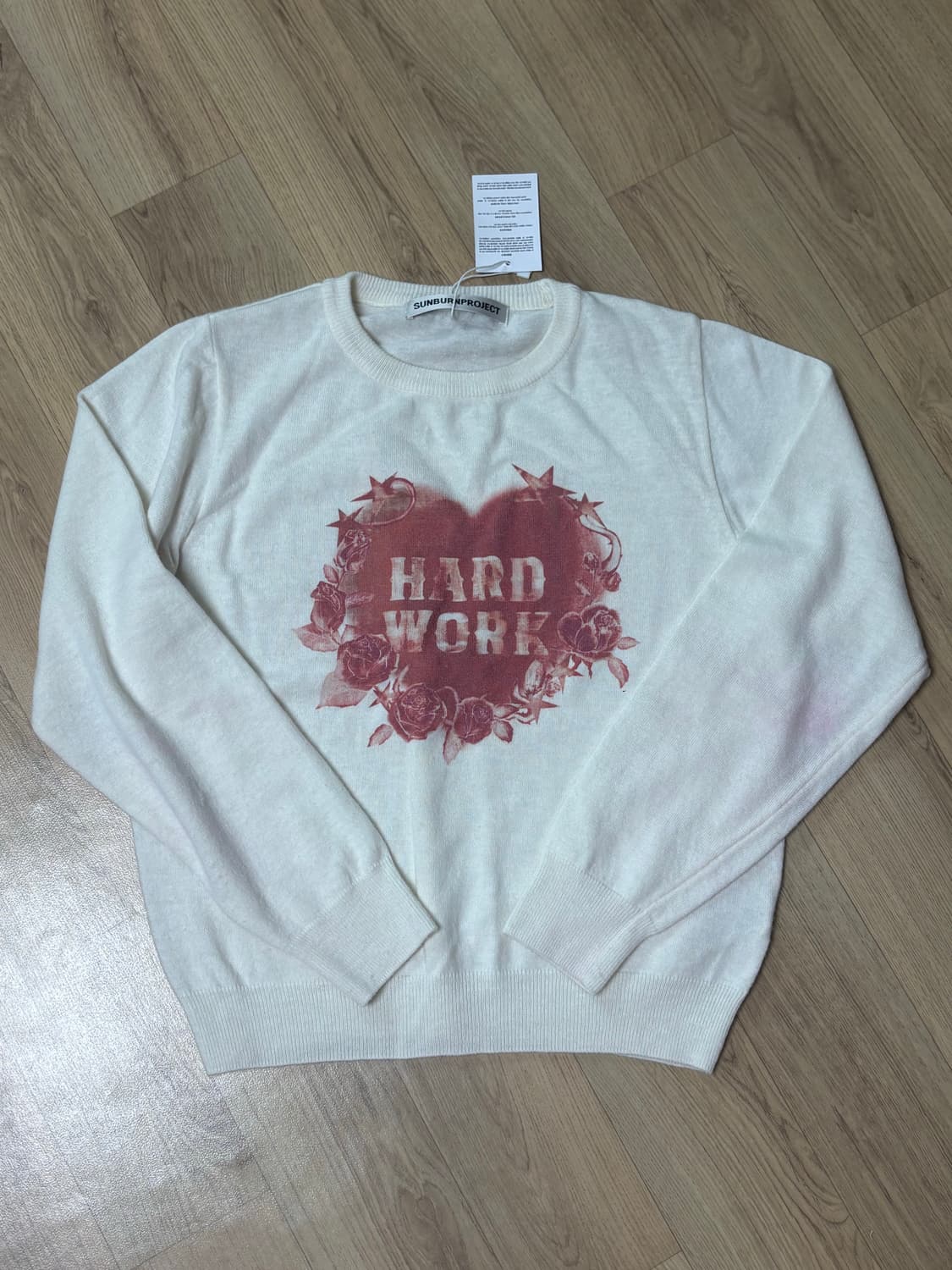 sunburnproject hard work knit ivory 새상품 상품이미지3