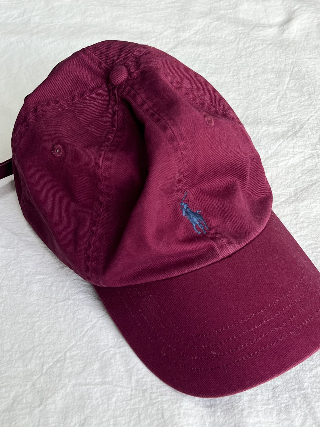 폴로 랄프로렌 버건디 볼캡 모자 상품이미지2