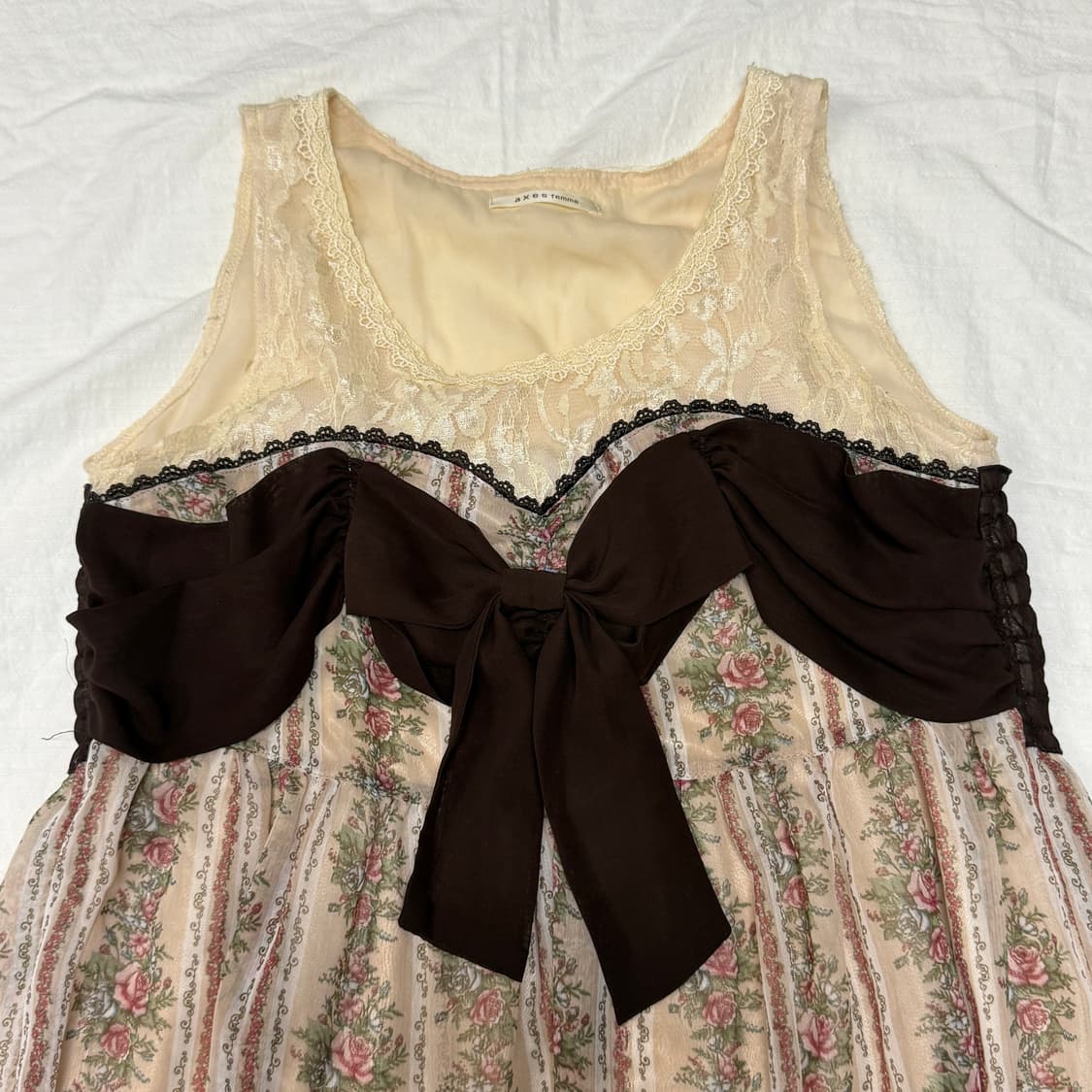 axes femme 빅리본 초코바닐라 원피스  상품이미지2