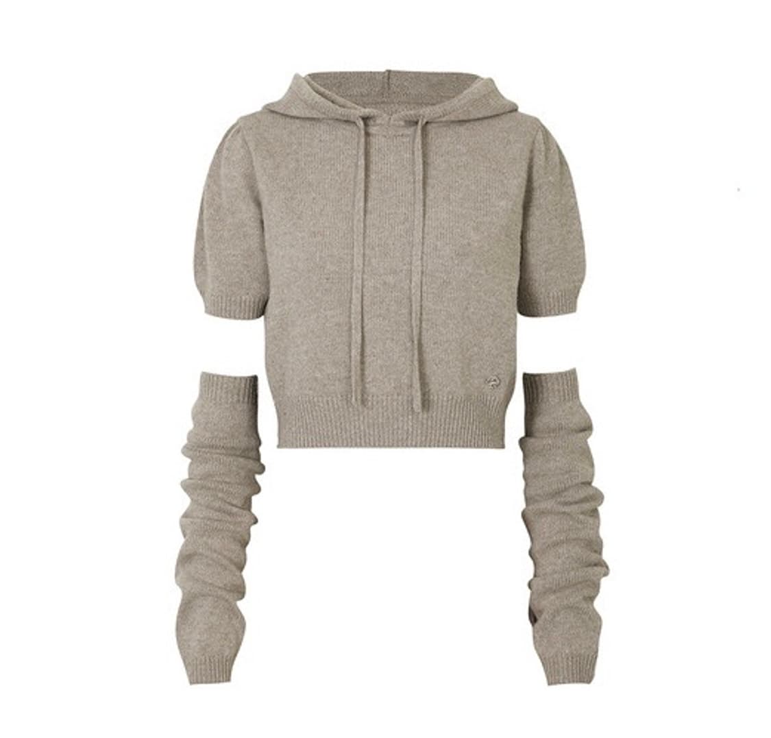 페인오어플레져 AMY HOODIE KNIT 베이지 상품이미지2