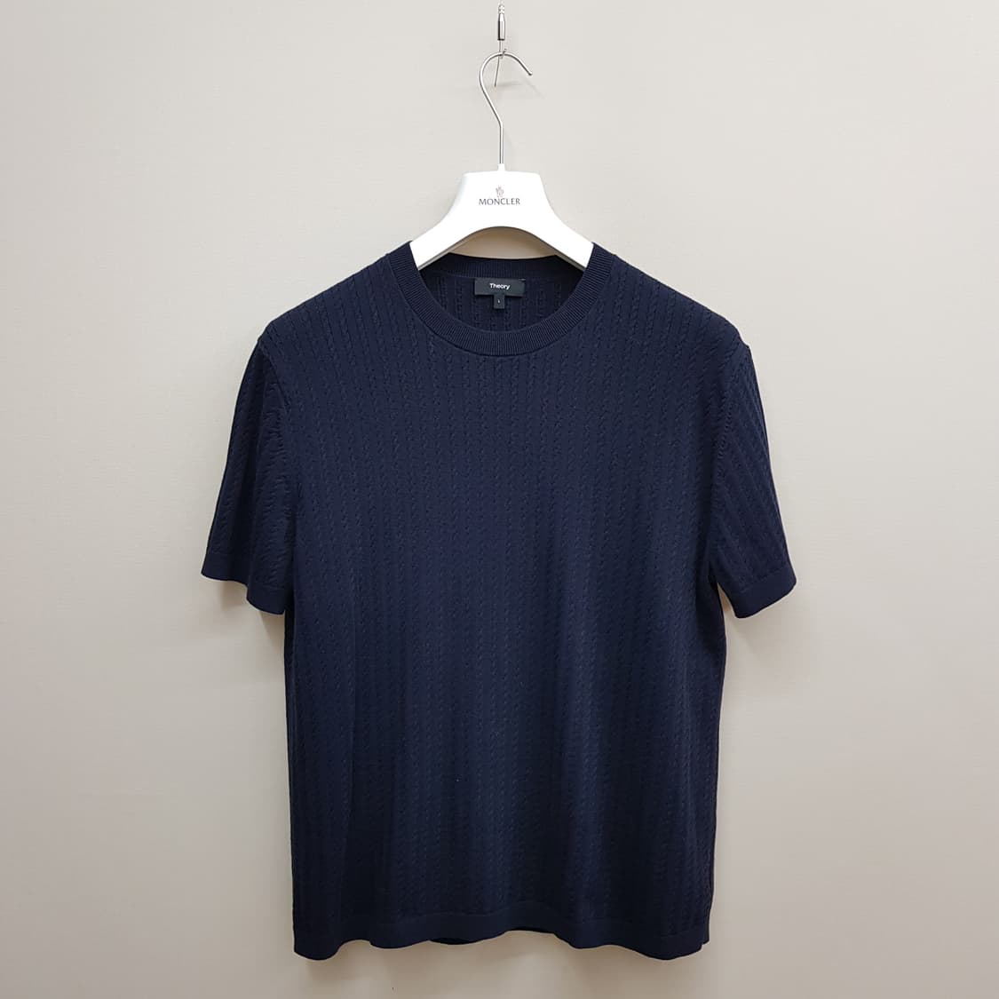 띠어리 2024 텍스처 반팔 니트 탑 L사이즈 상품이미지1