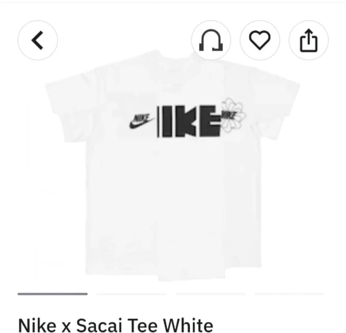 (정품)나이키 x 사카이 하이브리드 티셔츠 화이트 상품이미지2