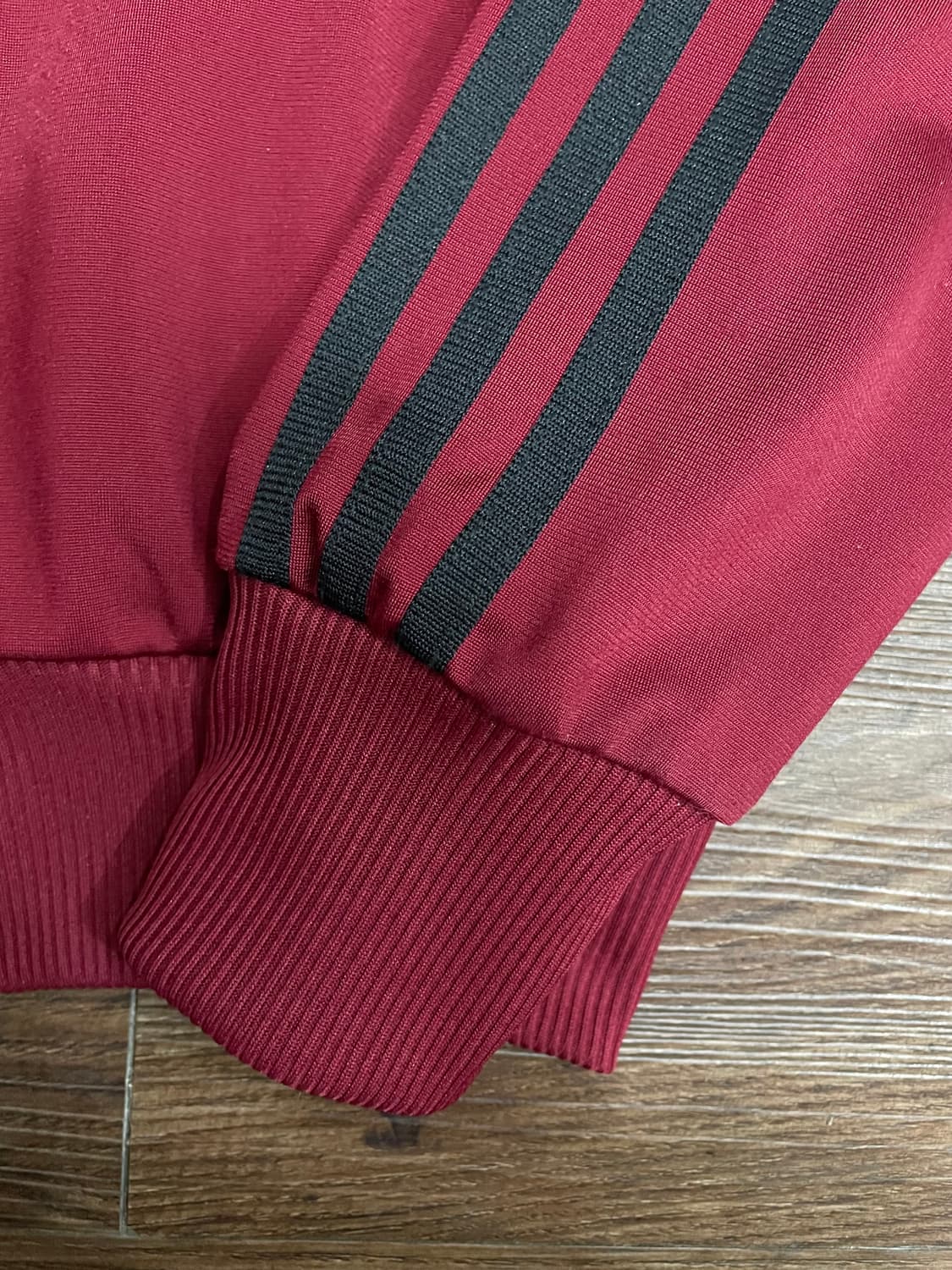 아디다스 희귀 대장 파이어버드 트랙탑 져지 버건디 와인 블랙 상품이미지6