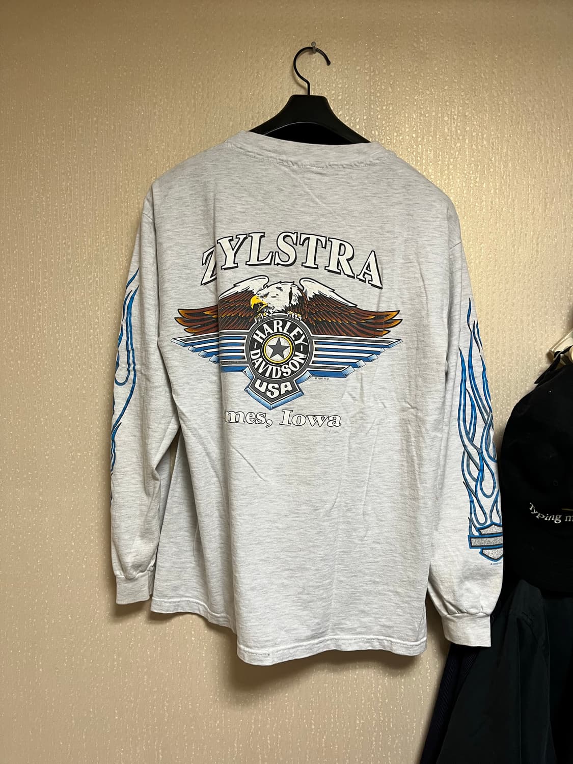 (크리스티안스타크 착용) 1996 할리데이비슨 플레임 롱슬리브 M 판매 상품이미지7