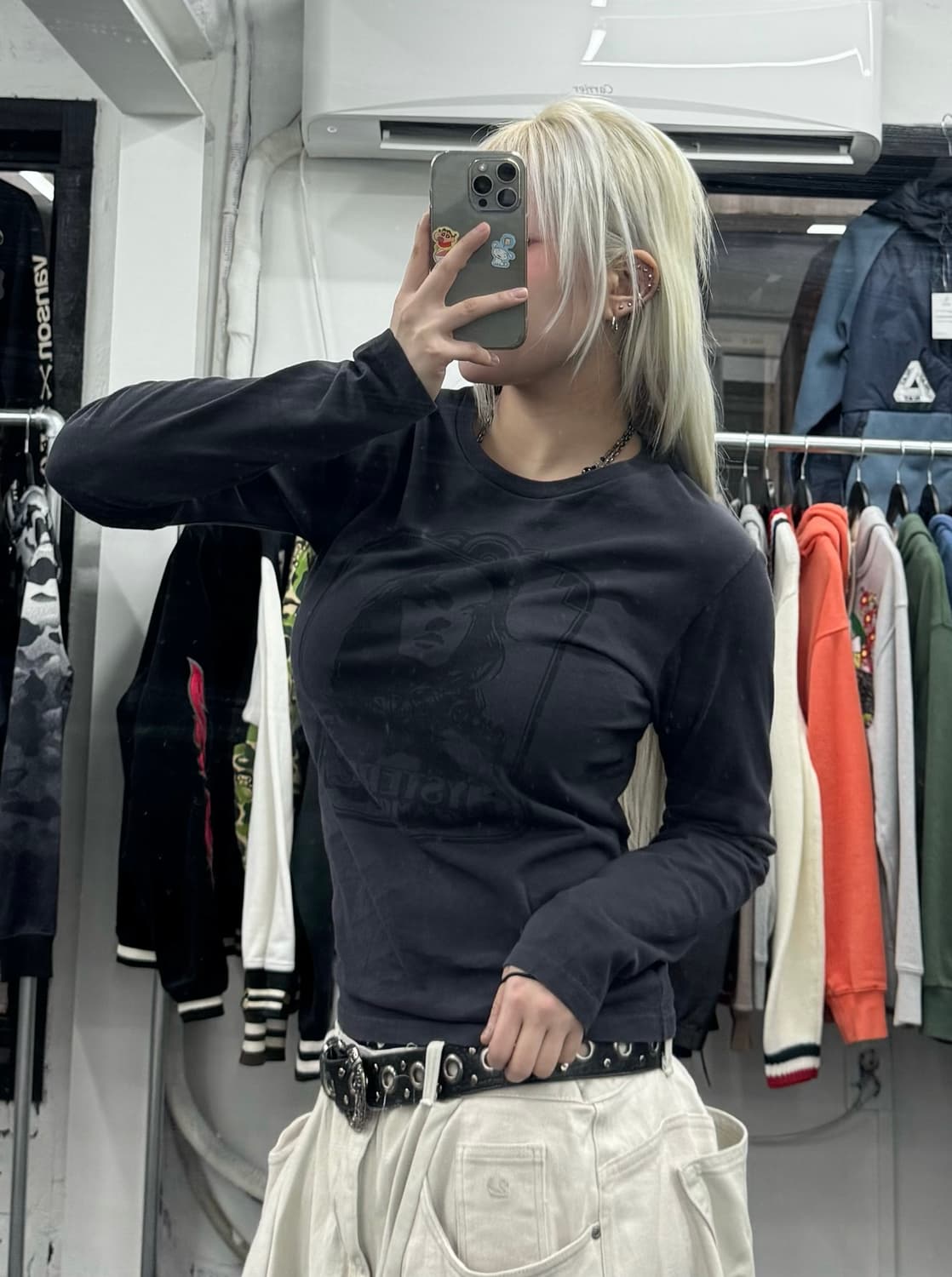 히스테릭 글래머 히스걸 롱슬리브 상품이미지2