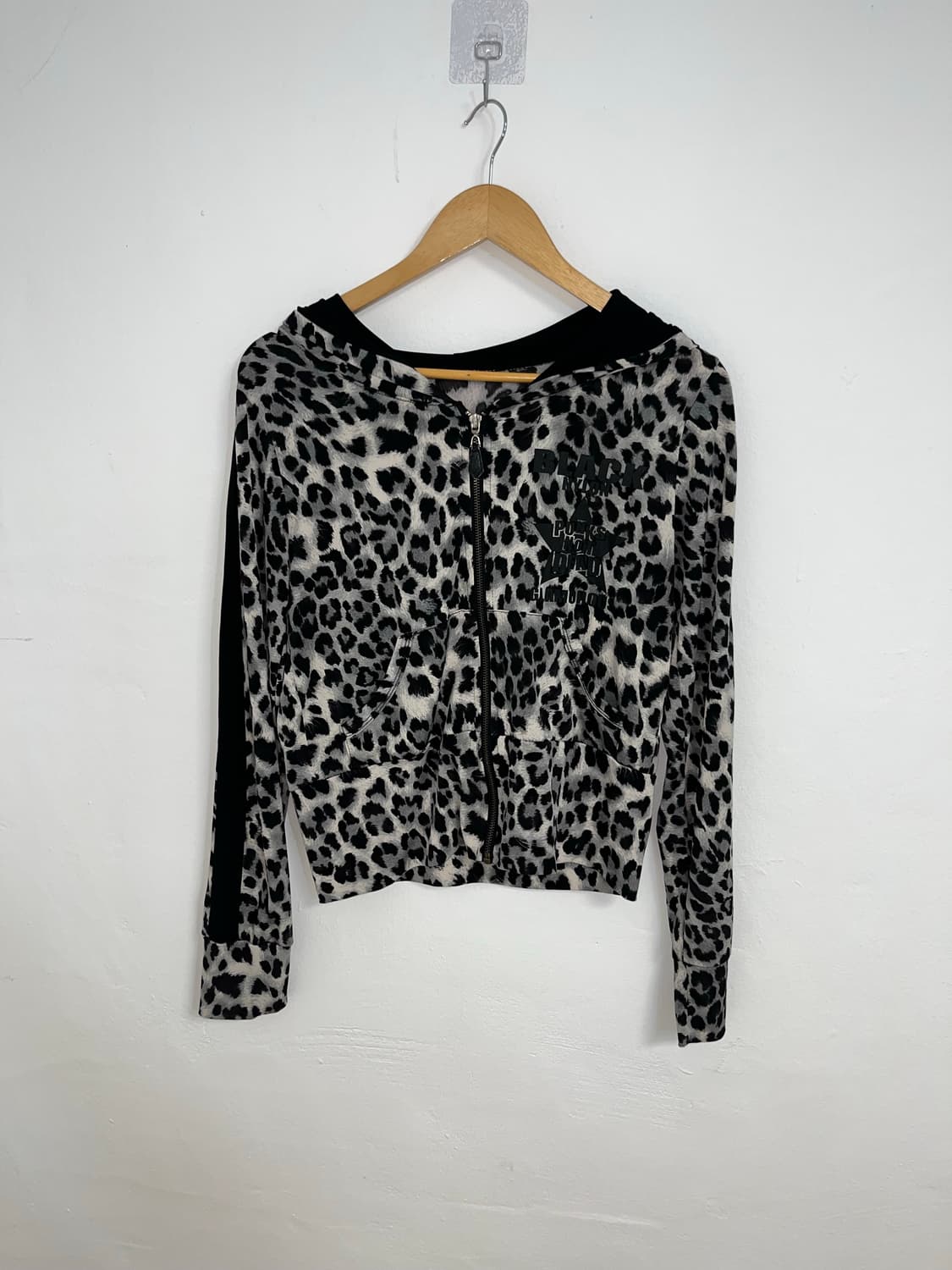 갸루펑크 레오파드 후드집업 상품이미지3