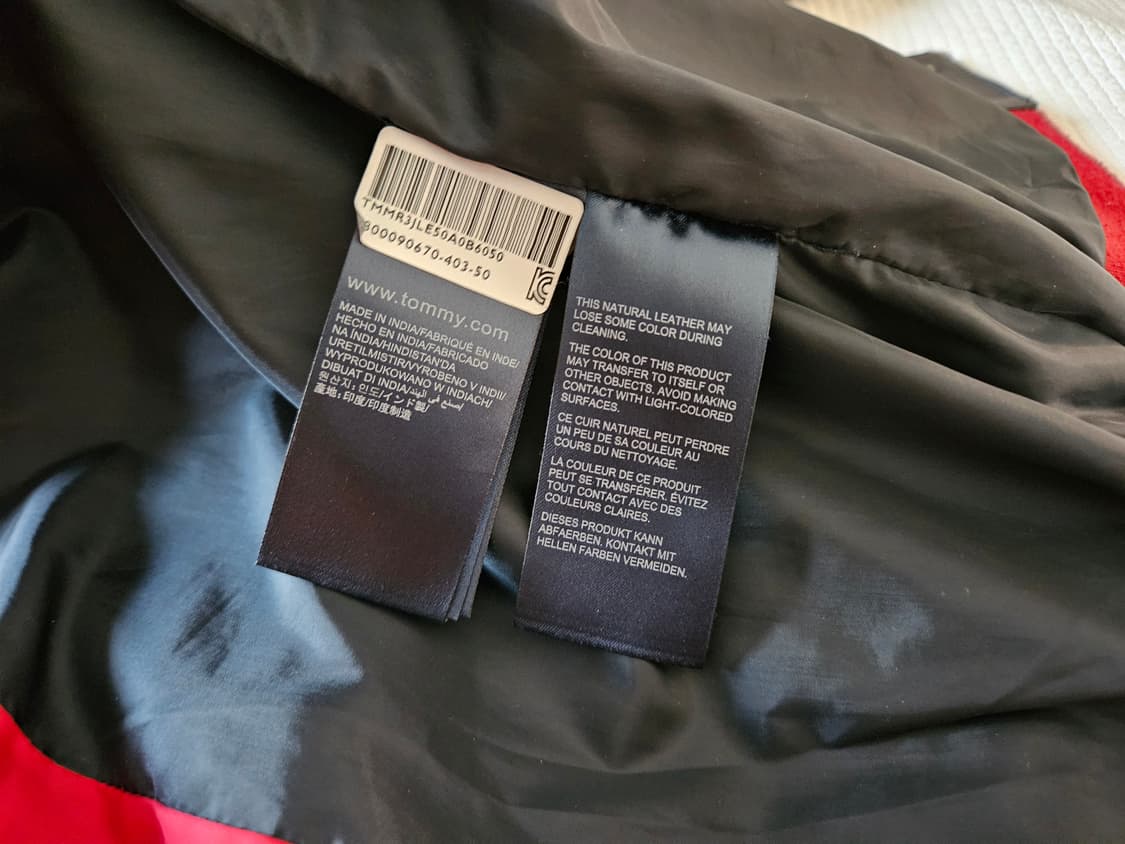 타미힐피거 가죽 스타디움 바시티 가죽점퍼 가죽자켓 100 상품이미지9