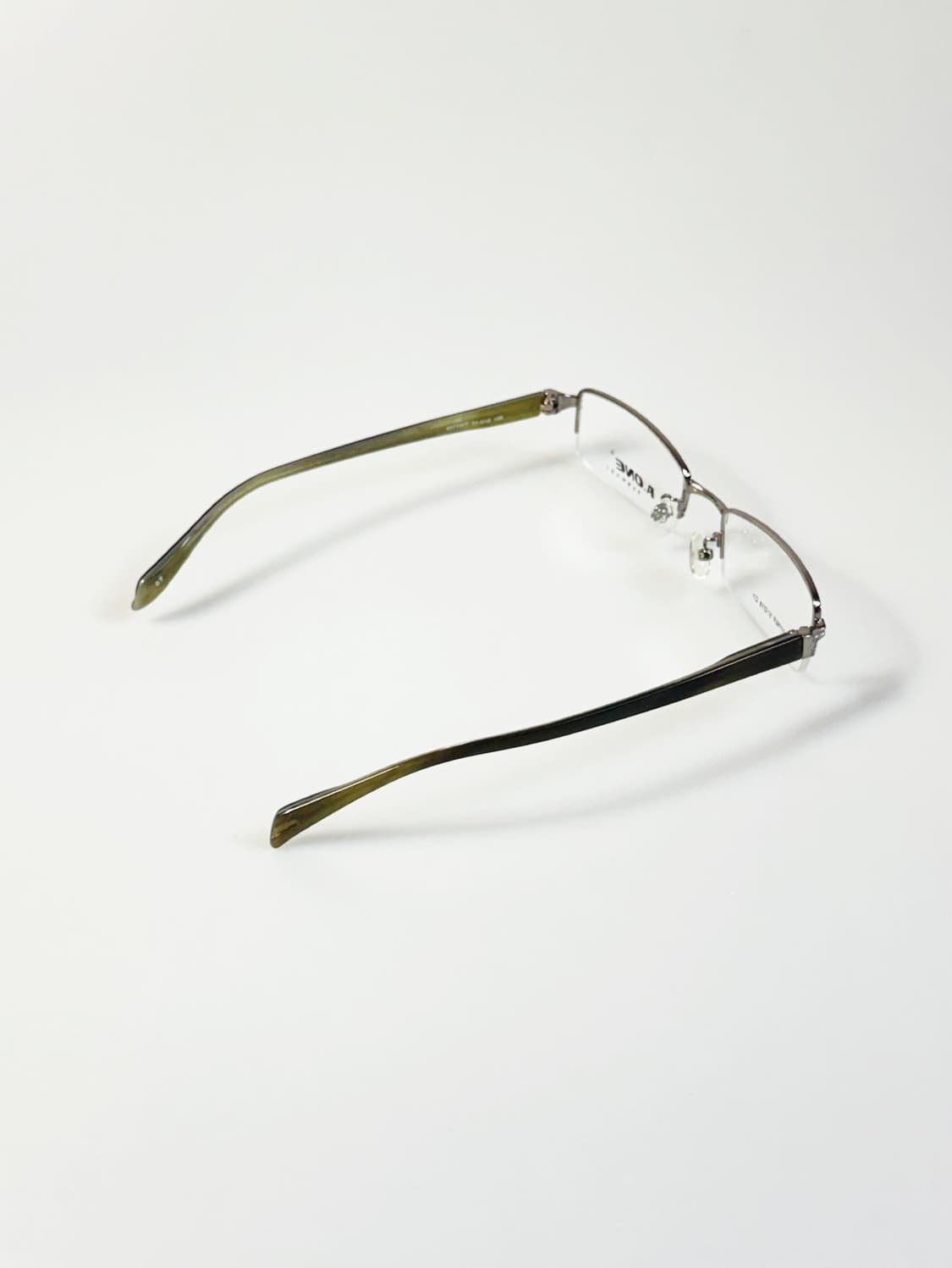 A.ONE 반무테 스퀘어 메탈 프레임 빈티지 안경 상품이미지4