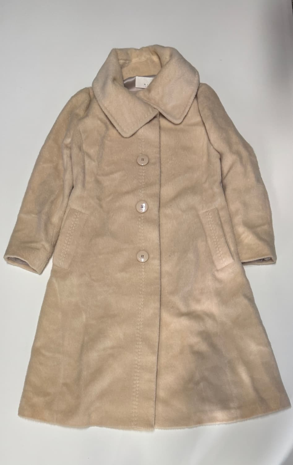 여성 잇 미샤 알파카 아이보리 울 코트 상품이미지1