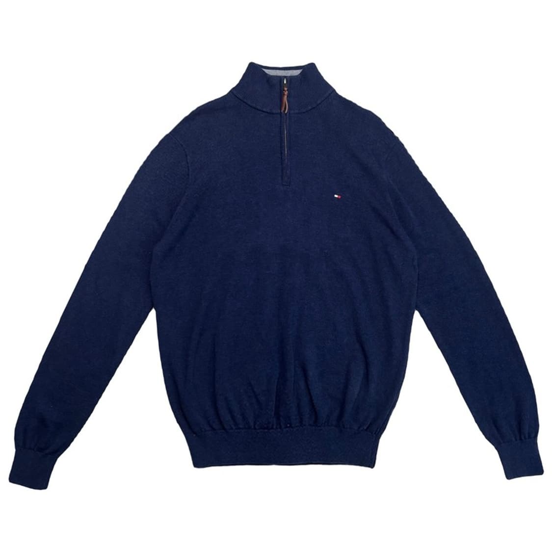 TOMMY HILFIGER 하프 집업 니트 네이비 M 상품이미지1