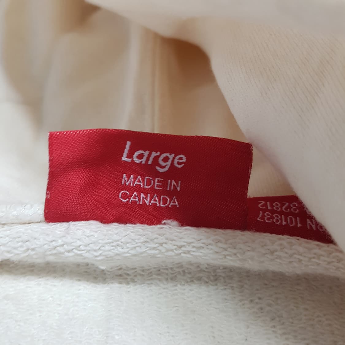 L 슈프림 스몰박스 로고 집업 후드 아이보리 오프화이트 후디 Suprem 상품이미지7